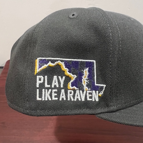 New Era, 59Fifty Fitted Hat, Baltimore Ravens, Grey - Picture 3 of 11